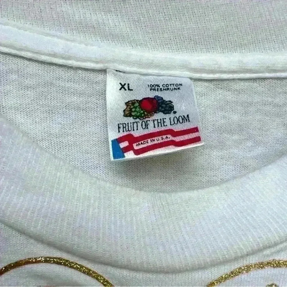 Vintage 80s 90s Bedazzled Handmade Oversized Mahjong Tee T shirt XL - Picture 9 of 10